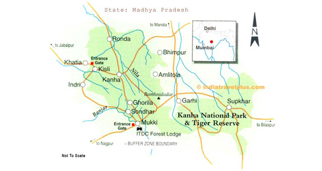 Geography Map of Kanha
